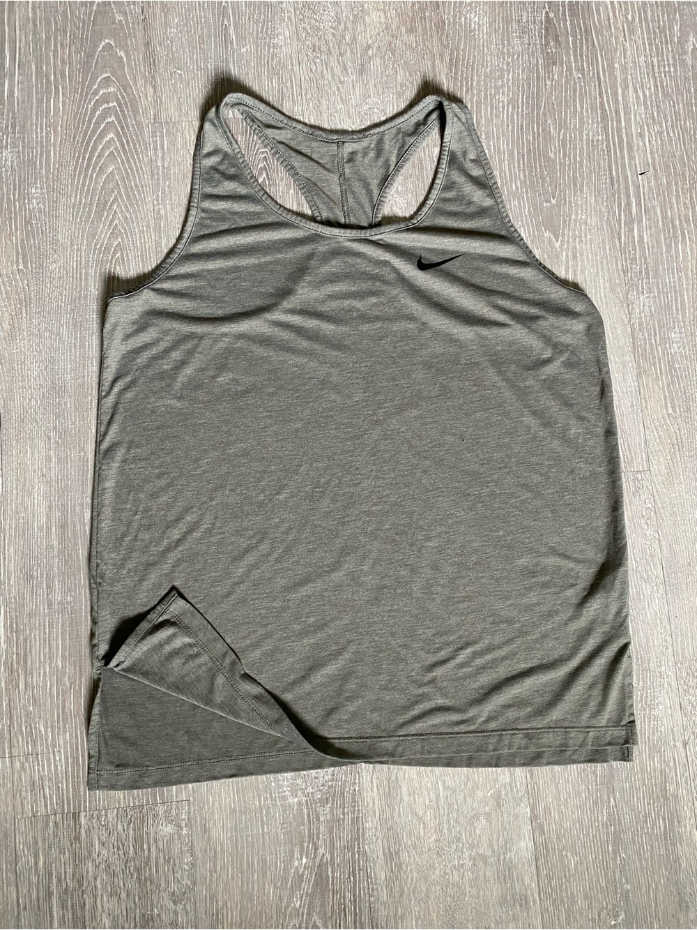 Gray Nike Dri-FIT Racerback Tank Top - Picture 2 of 5